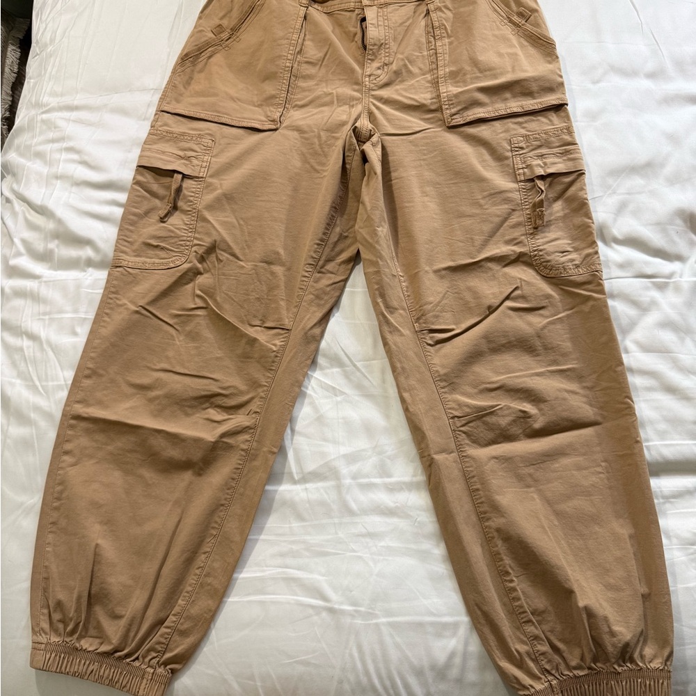 American Eagle Outfitters Woman’s Cargo Joggers in Light Brown